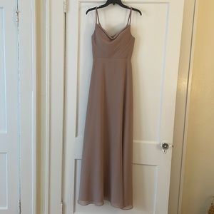 Taupe bridesmaids dress
